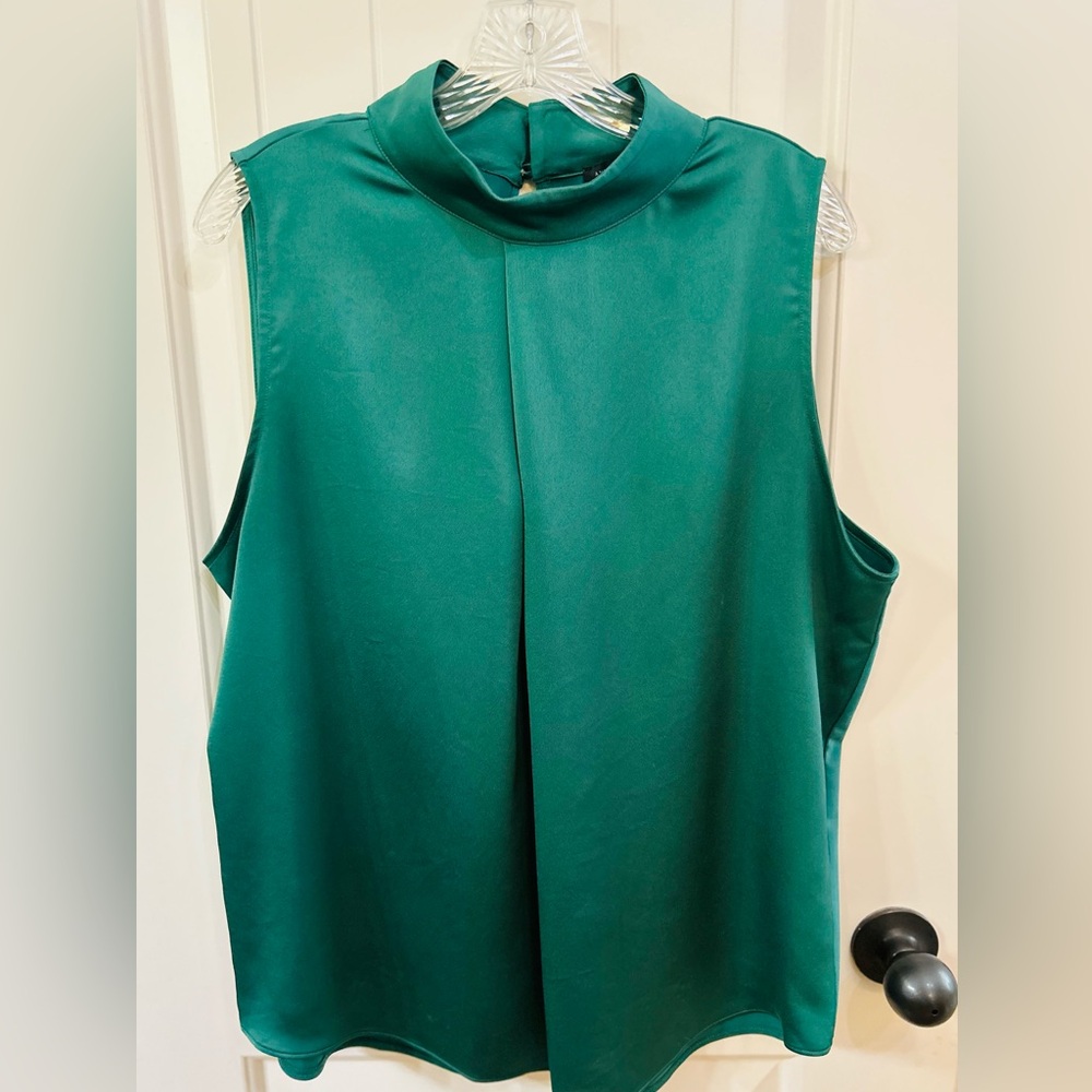 Ann Taylor Teal Sleeveless Blouse